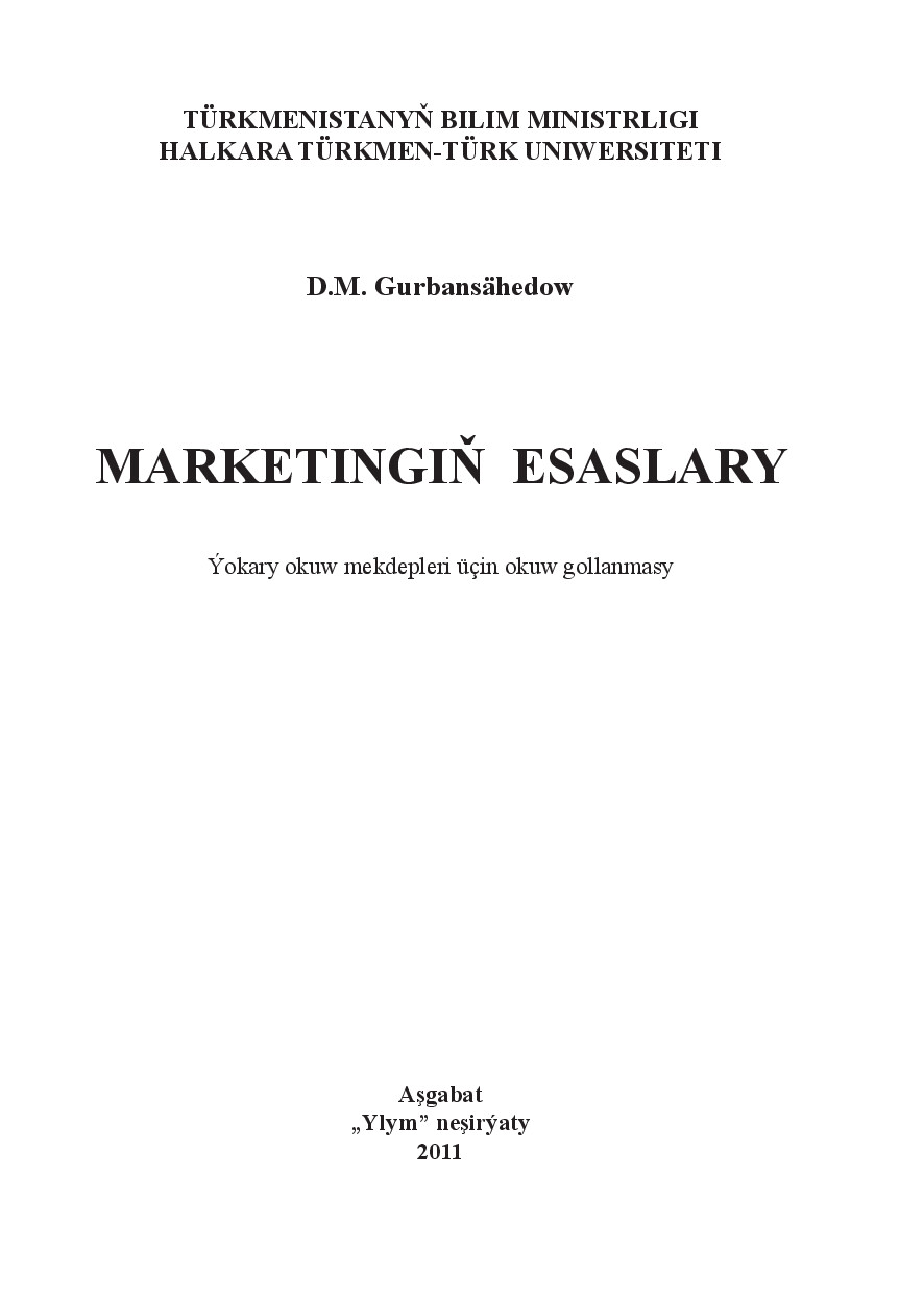 MARKETINGIŇ ESASLARY