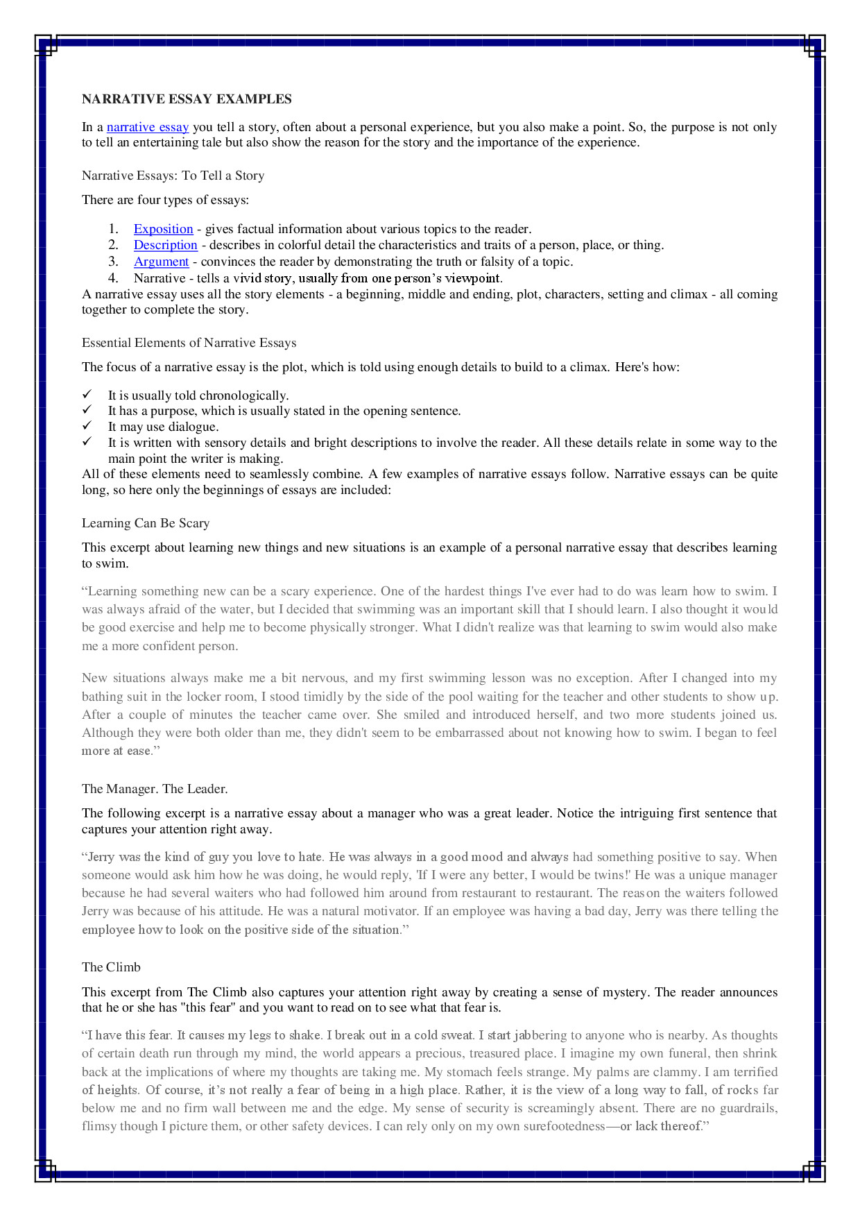 CEFR TASK 2 NARRATIVE ESSAY