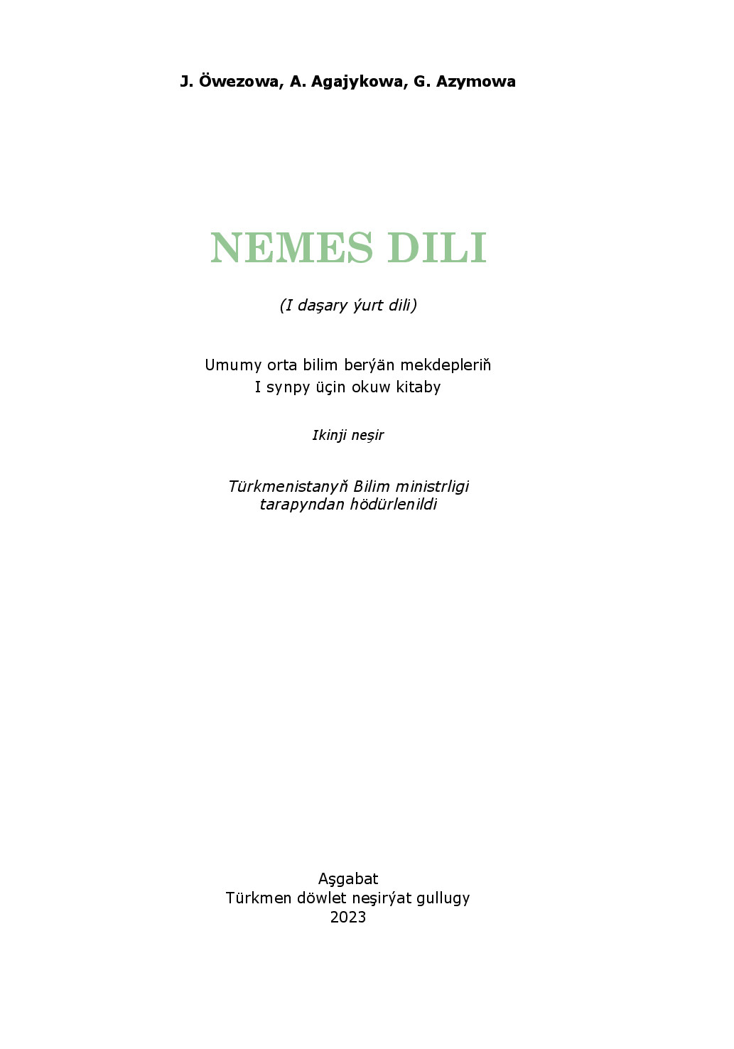 Nemes Dili  I Synp, 2023