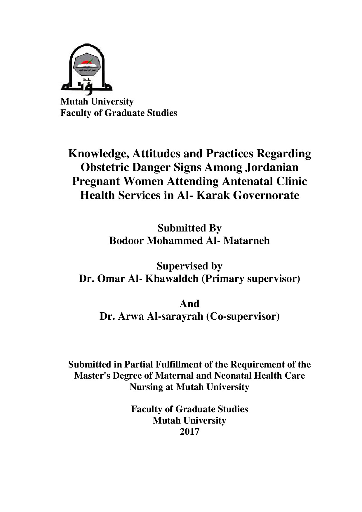 KNOWLEDGE, ATTITUDES AND