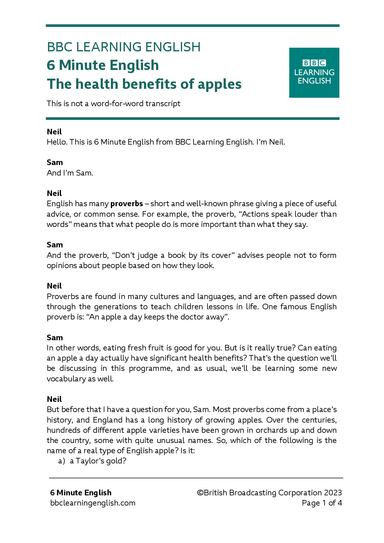 THE HEALTH BENEFITS OF APPLES