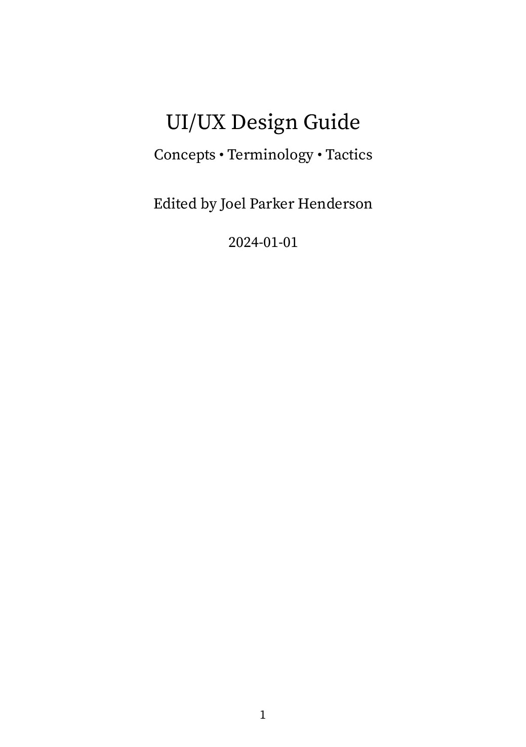 UI/UX Design guide
