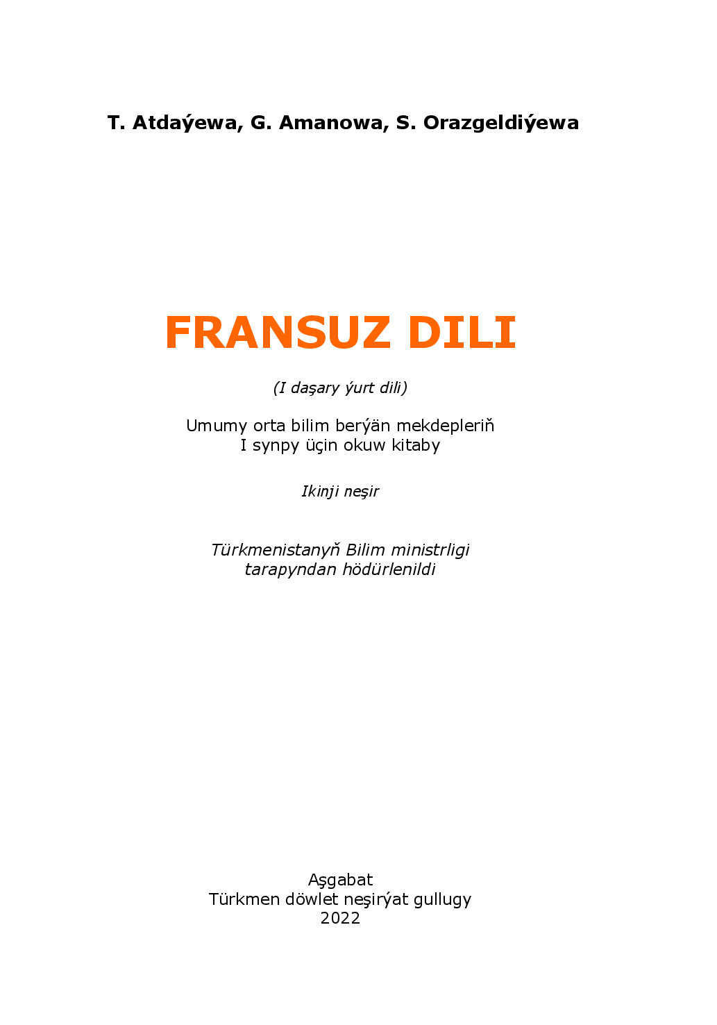 Fransuz dili I synp