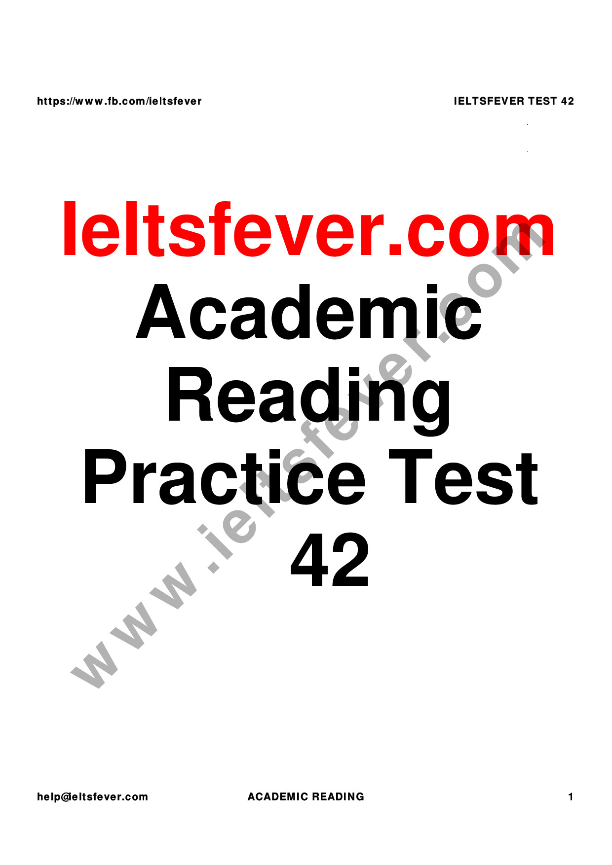 IELTSFEVER ACADEMIC READING PRACTICE TEST 42