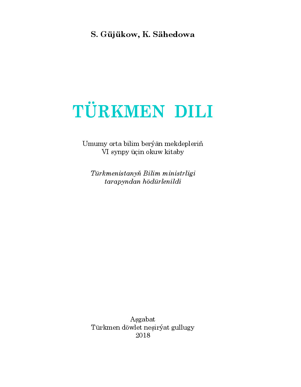 TüRkmen Dili Vi Synp   2018