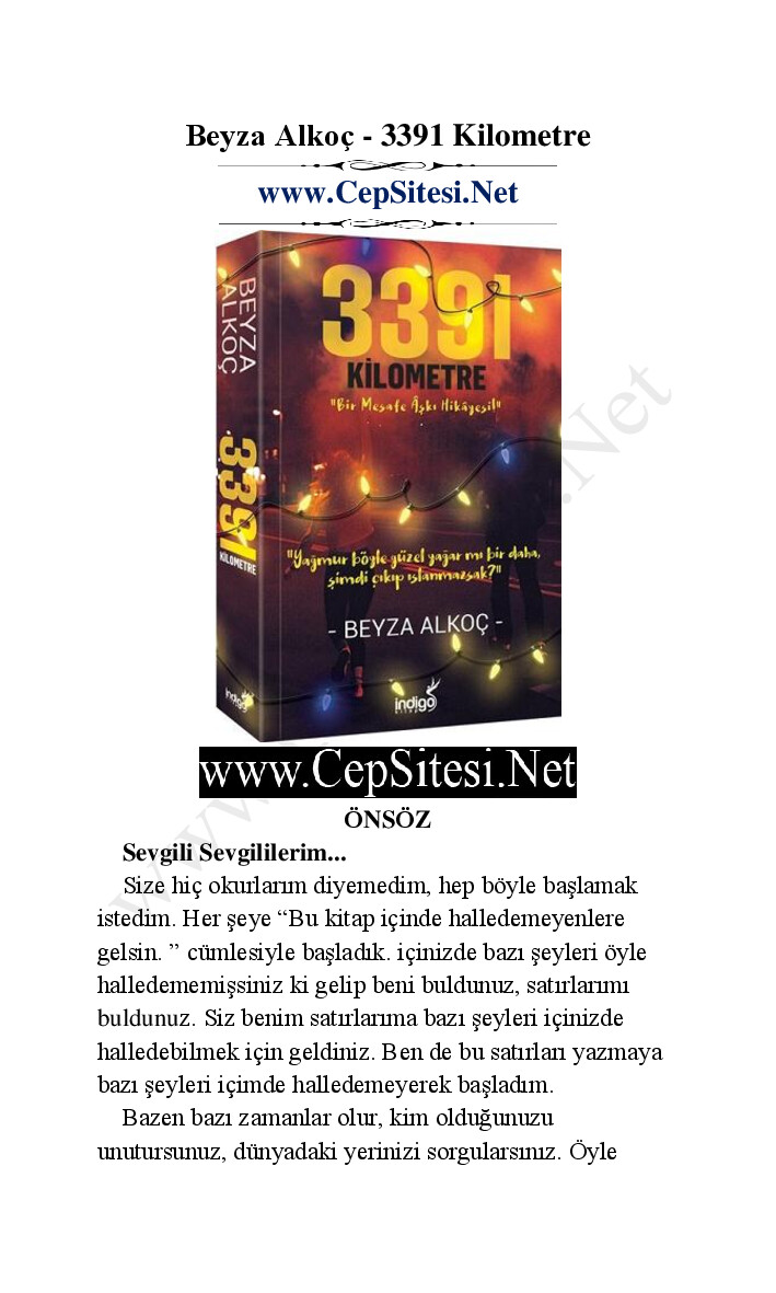 3391 KILOMETRE (3391 KILOMETRE 1) BEYZA ALKOÇ
