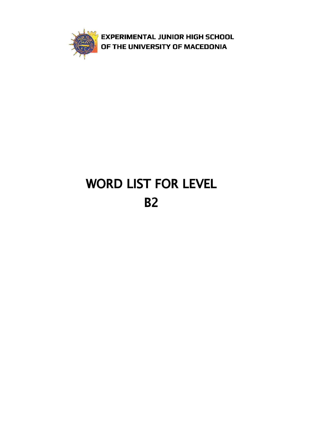 B2 WORDS