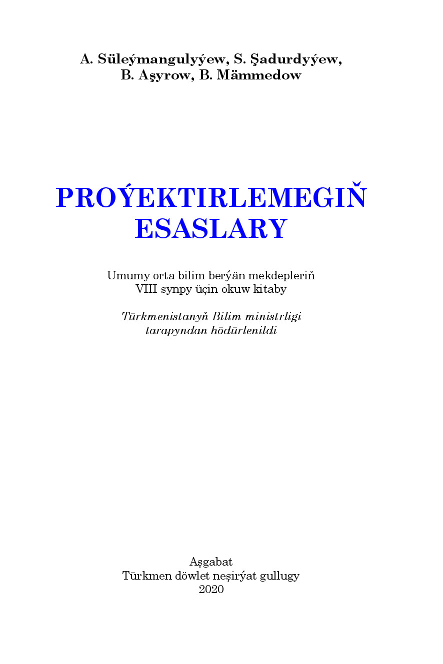 ProýEktirlemegiň Esaslary Viii Synp   2020