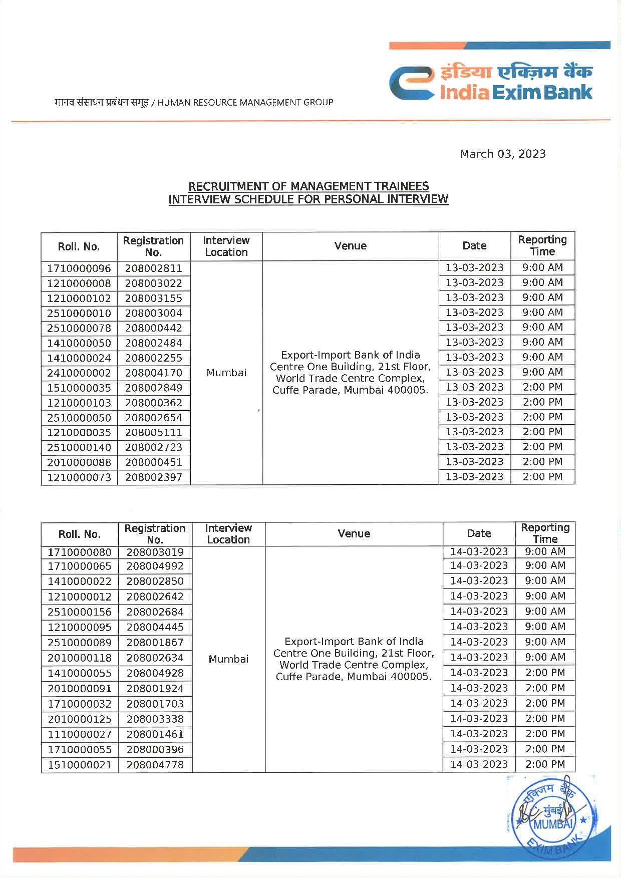 INTERVIEW SCHEDULE 04032023 (1)