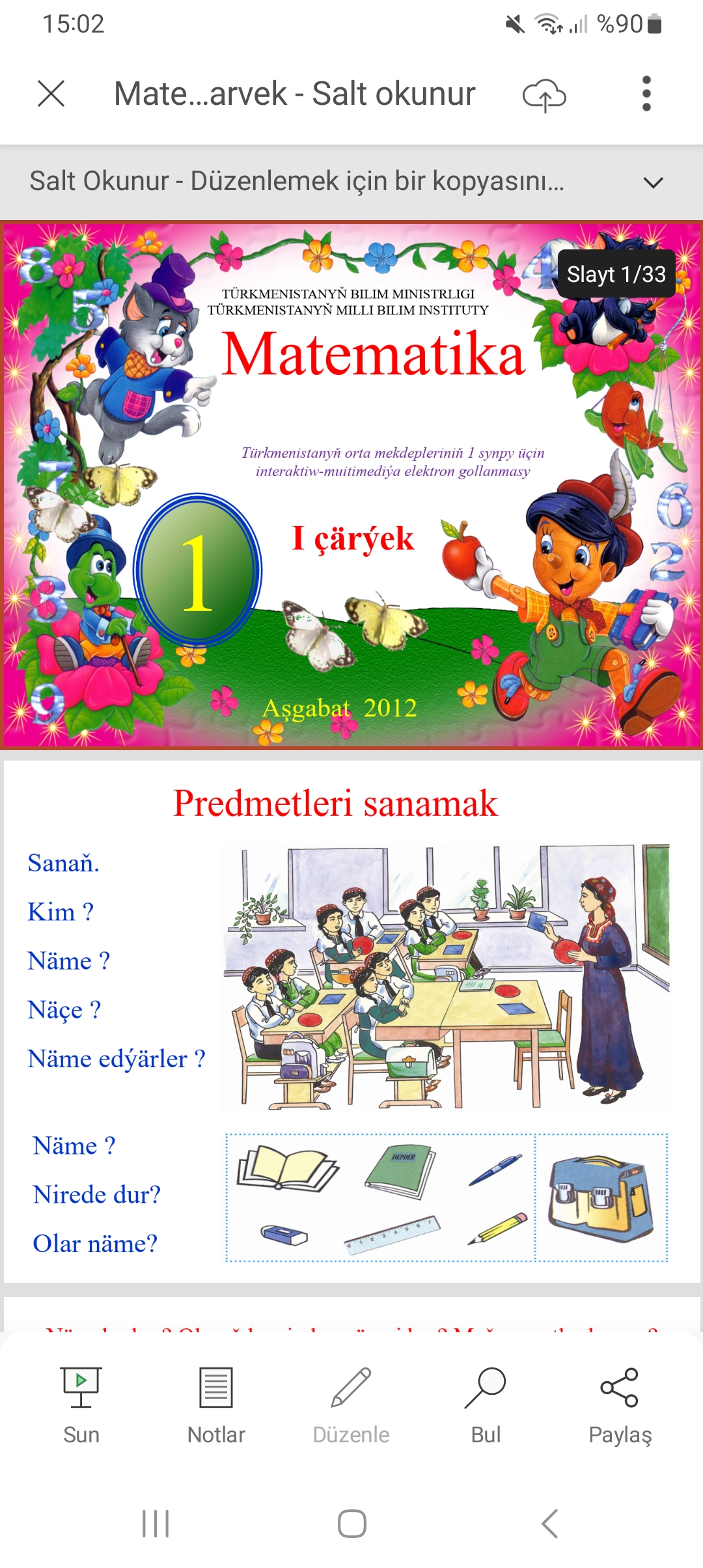 Başlangyç synplarda matematikany okatmagyň bilimberijilik, terbiýeleýjilik, ösdürijilik maksatlary, amaly wezipeleri we aýratynlyklary.