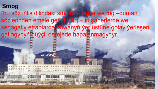22. Daşky gurşawyň fiziki, himiki we biologik hapali.