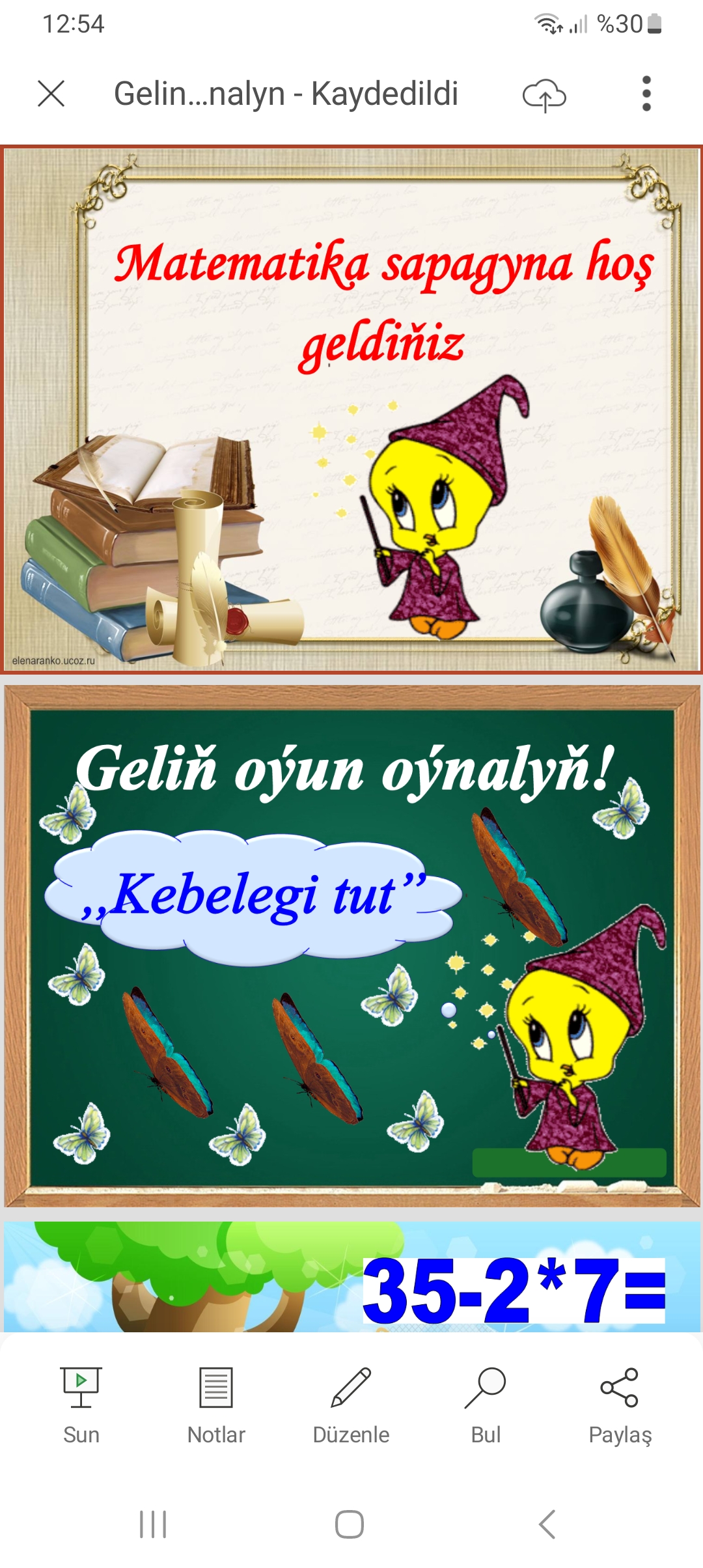 matematiki oýun kebelejik