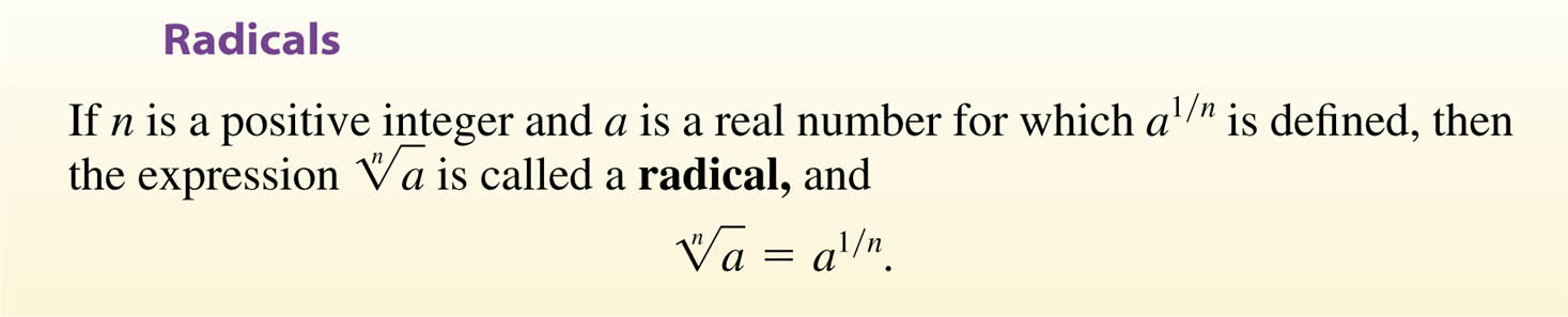Rational exponents