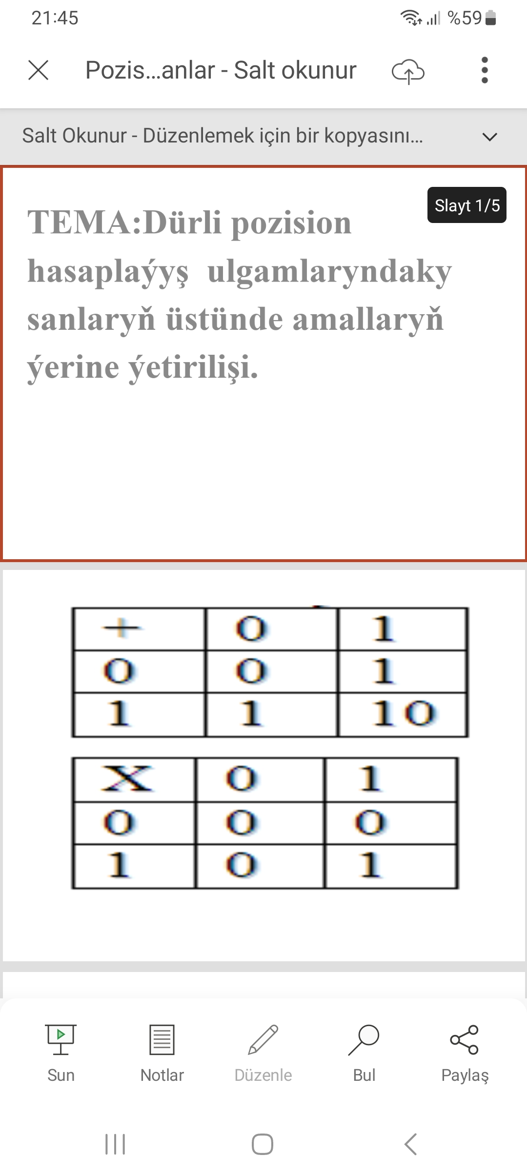 Gysga kopeltmek formulalary